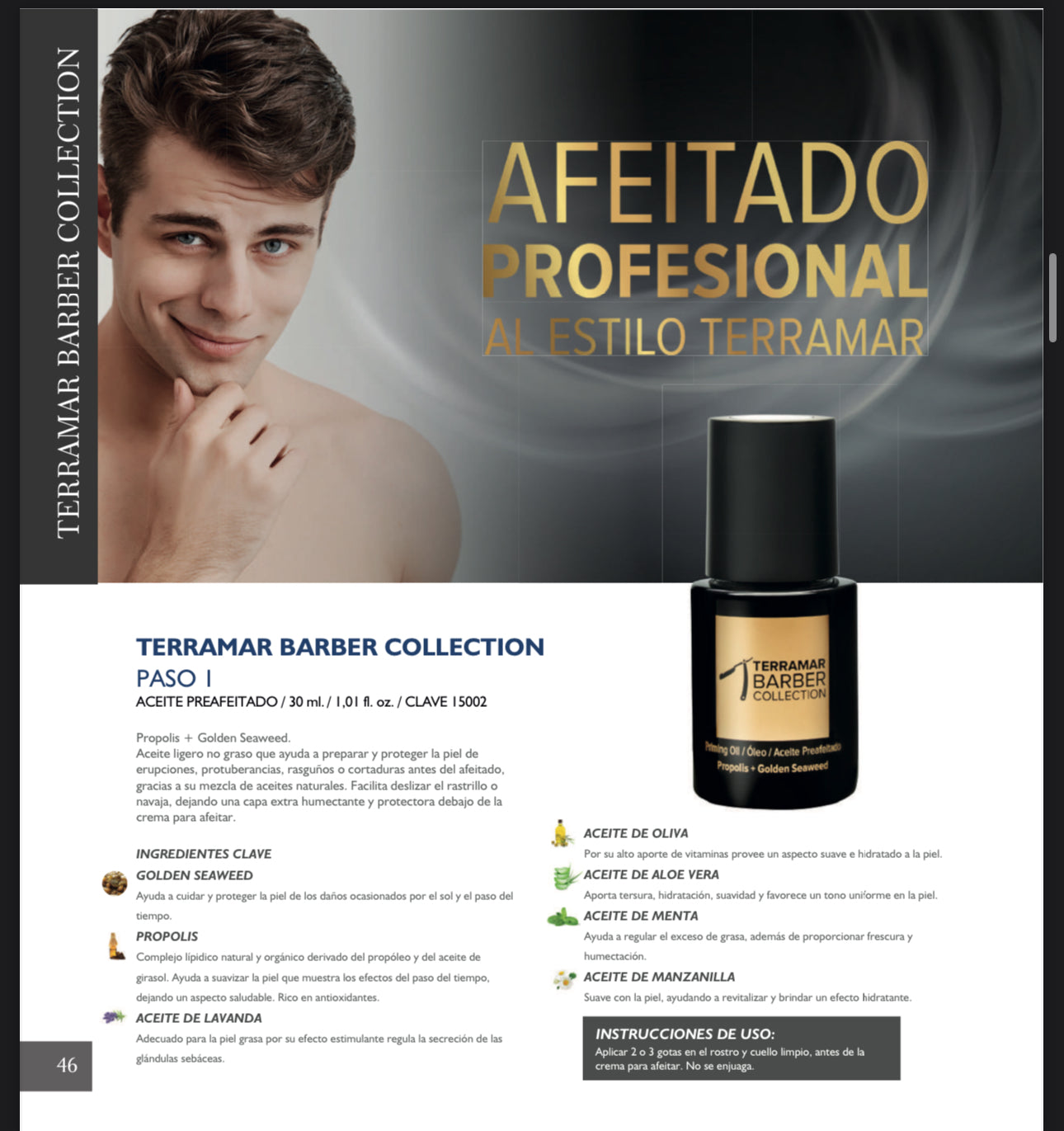 Aceite Preafeitado de Terramar Barber Collection
