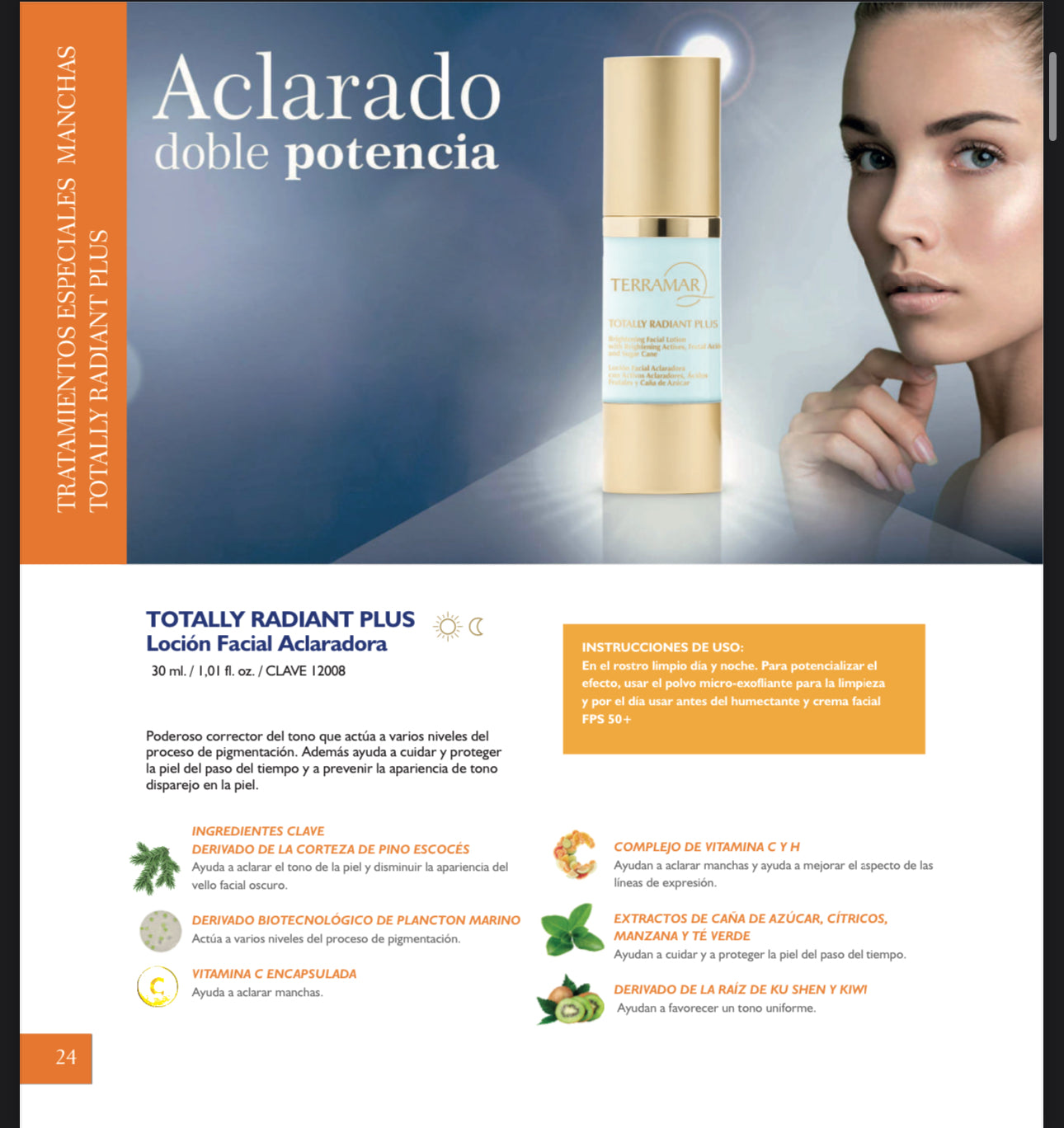 TOTALLY RADIANT PLUS Loción Facial Aclaradora