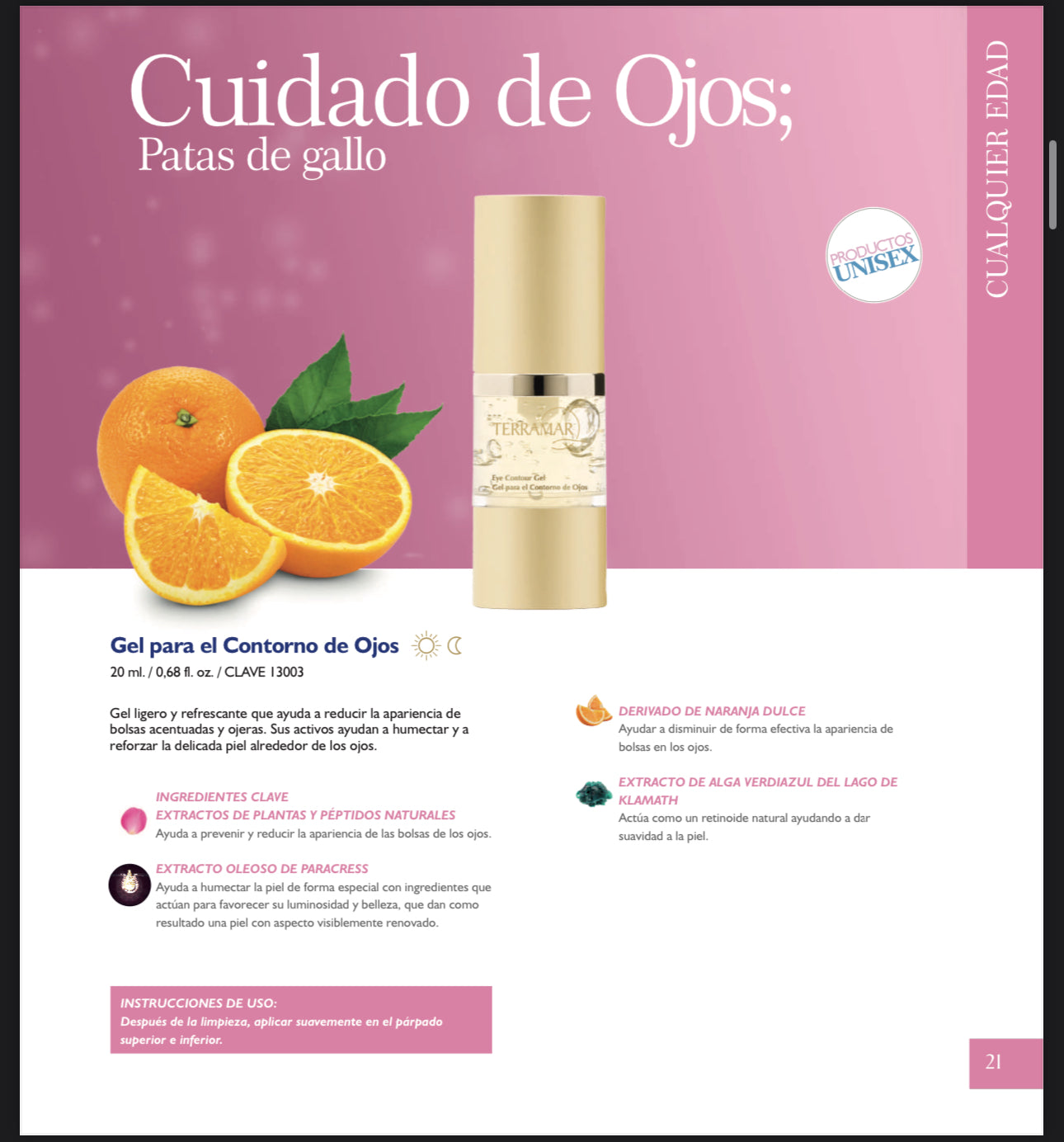 Gel para el Contorno de Ojos