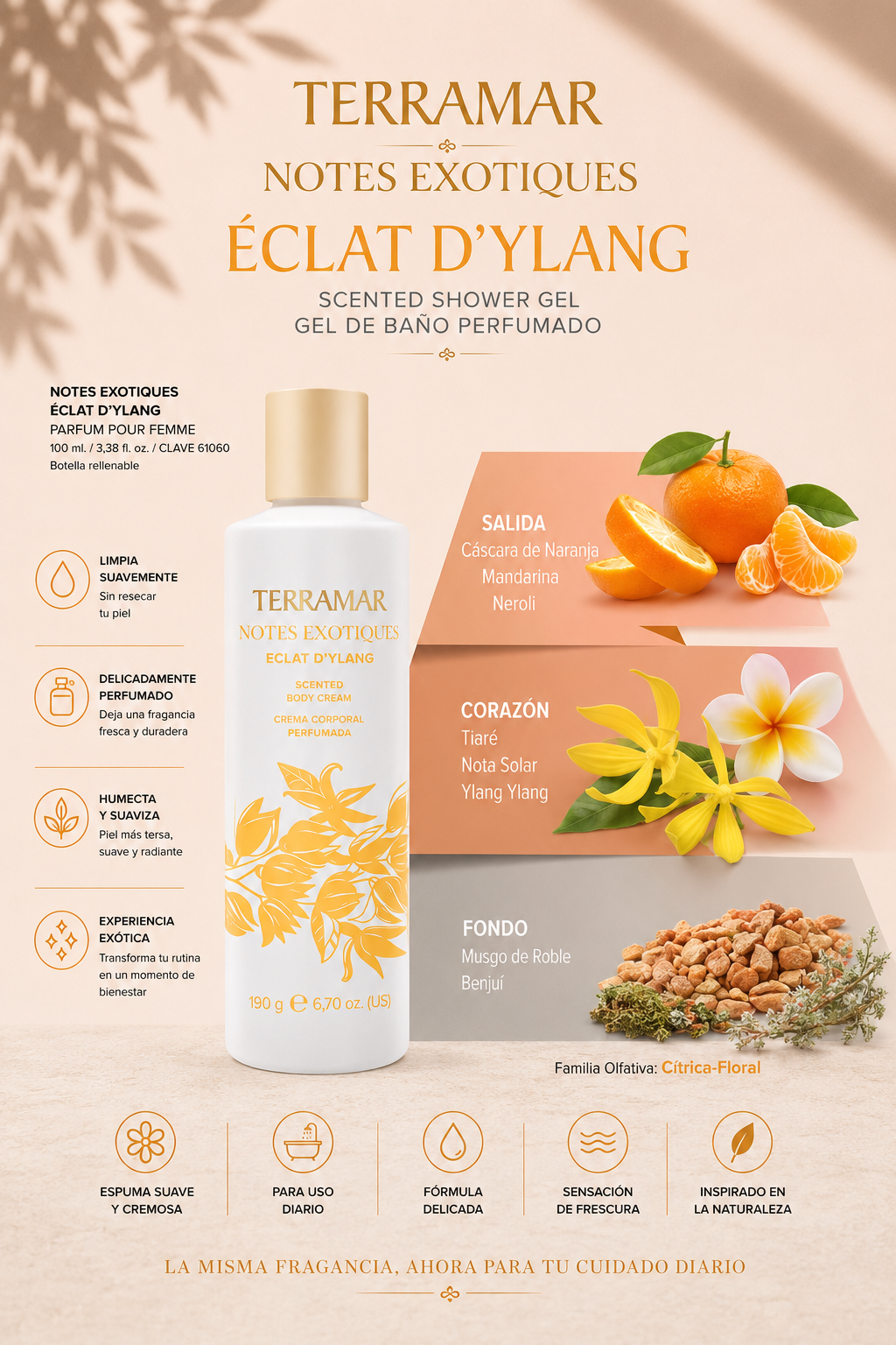 Gel de Baño Perfumado Notes Exotiques Éclat D’Ylang | Terramar