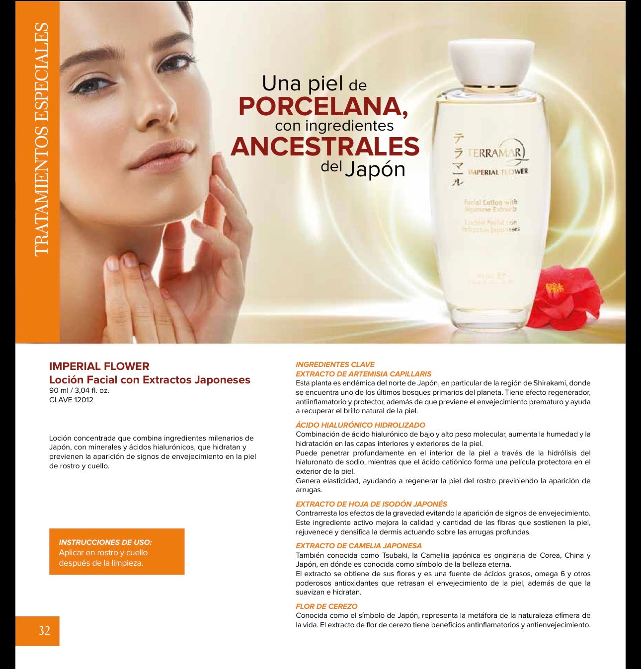 IMPERIAL FLOWER Loción Facial con Extractos Japoneses