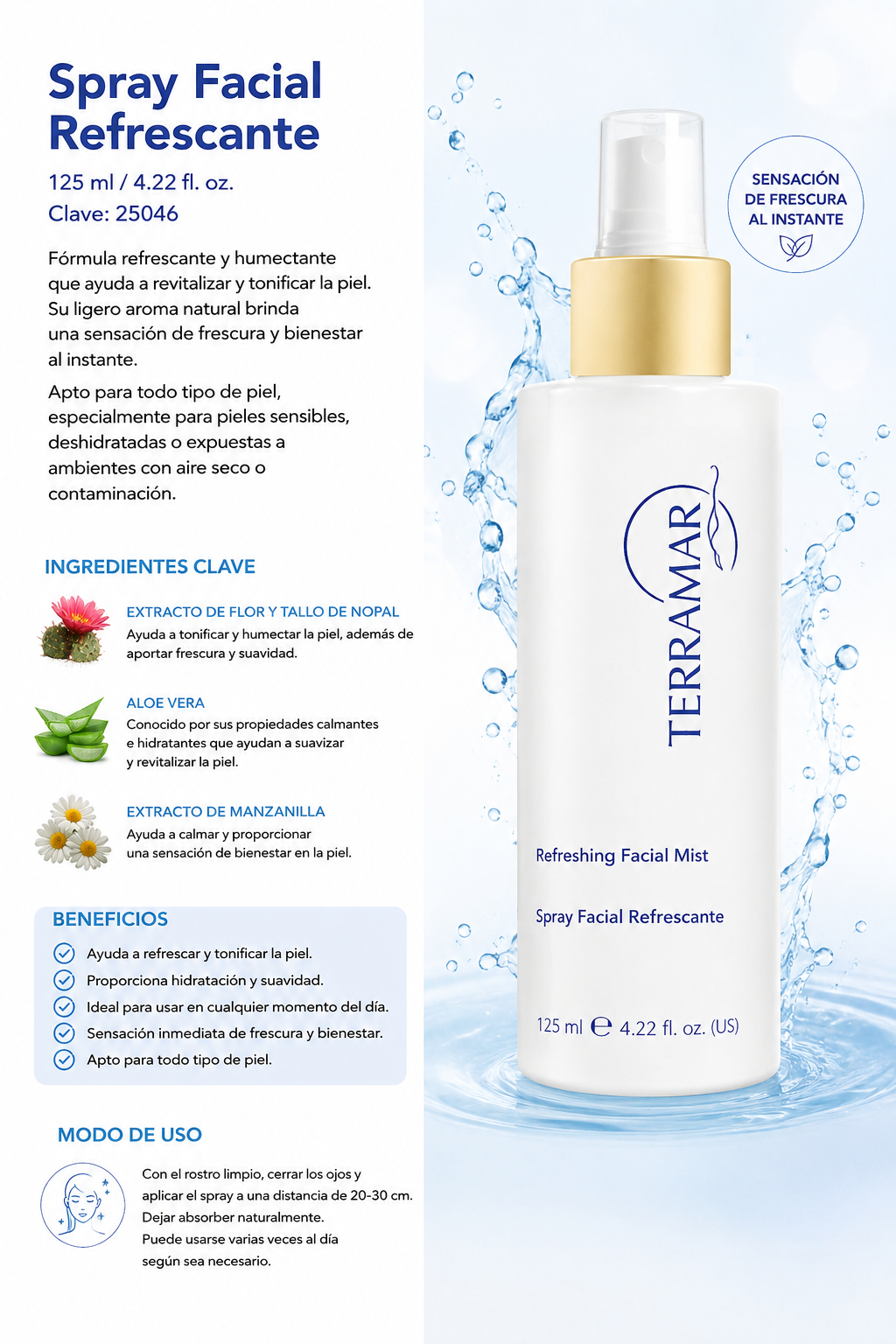 Spray Facial Refrescante | Hidratación y Frescura para tu Piel