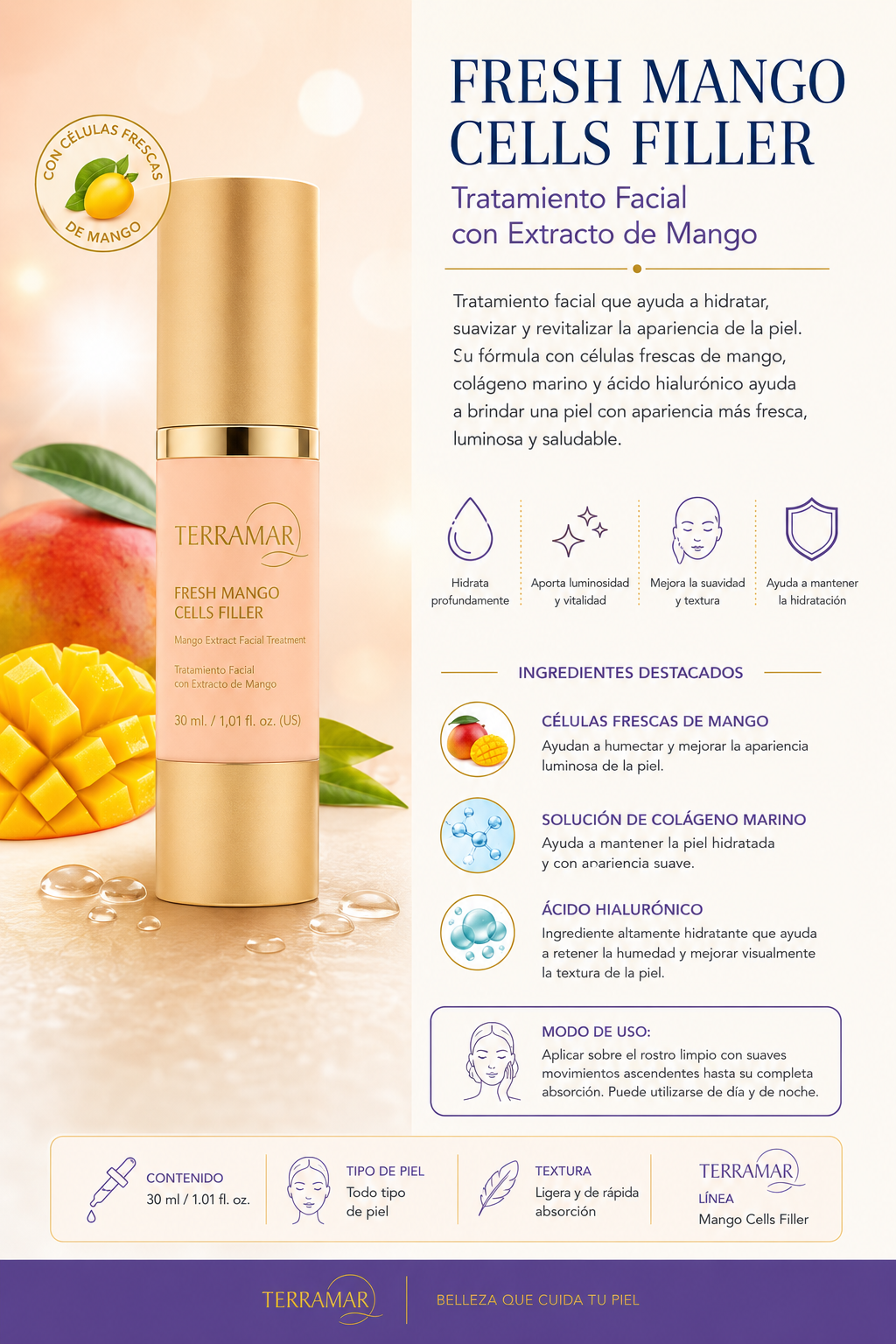FRESH MANGO CELLS FILLER Tratamiento Facial con Extracto de Mango