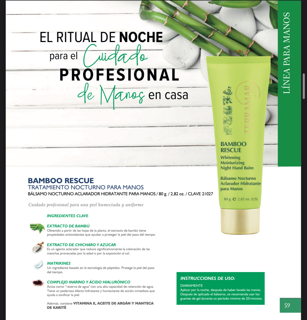 Bamboo Rescue | Set de Reparación Nocturna para Manos | Terramar