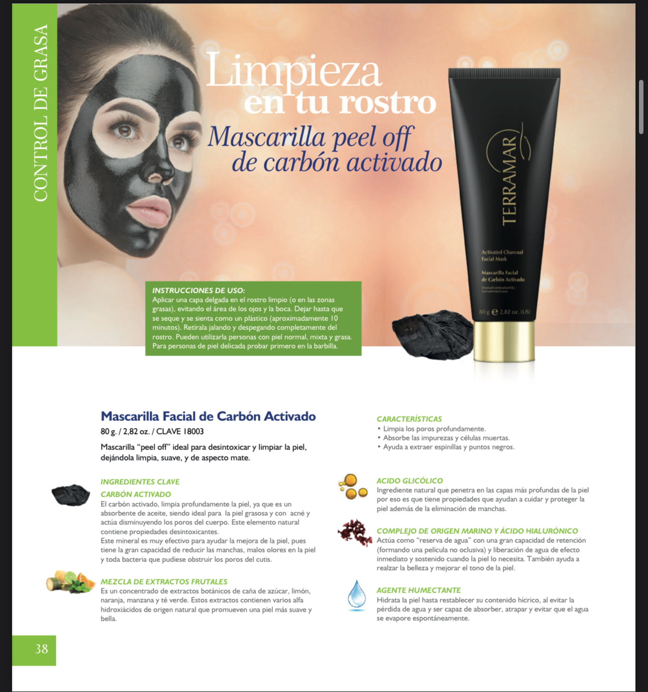 Mascarilla Facial Peel Off de Carbón Activado