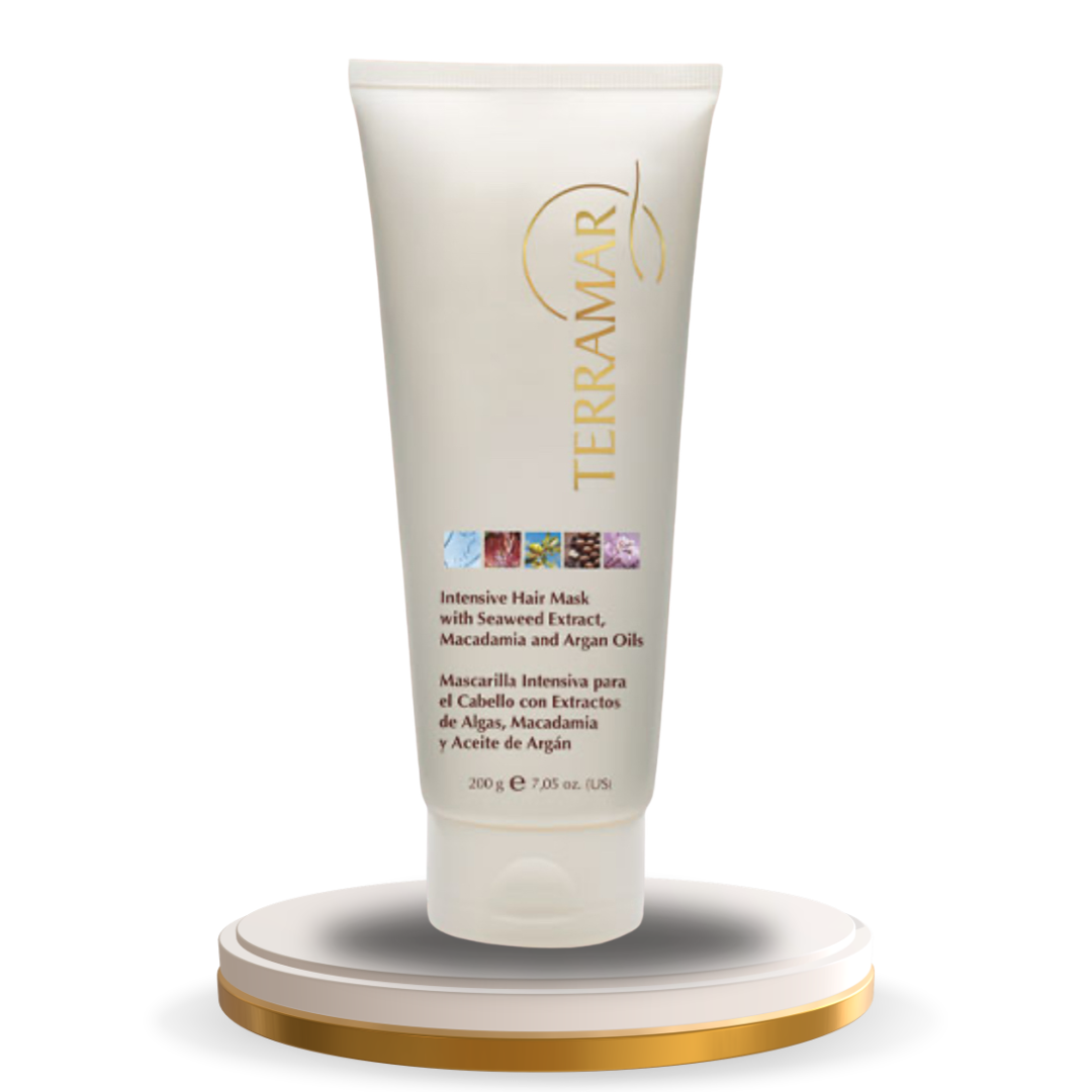 Mascarilla Intensiva para el Cabello con Extractos de Algas, Macadamia y Aceite de Argán
200 g. / 7,05 oz.