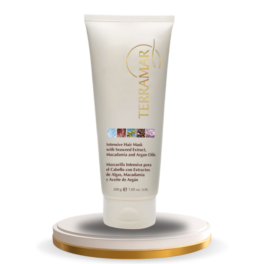 Mascarilla Intensiva para el Cabello con Extractos de Algas, Macadamia y Aceite de Argán
200 g. / 7,05 oz.