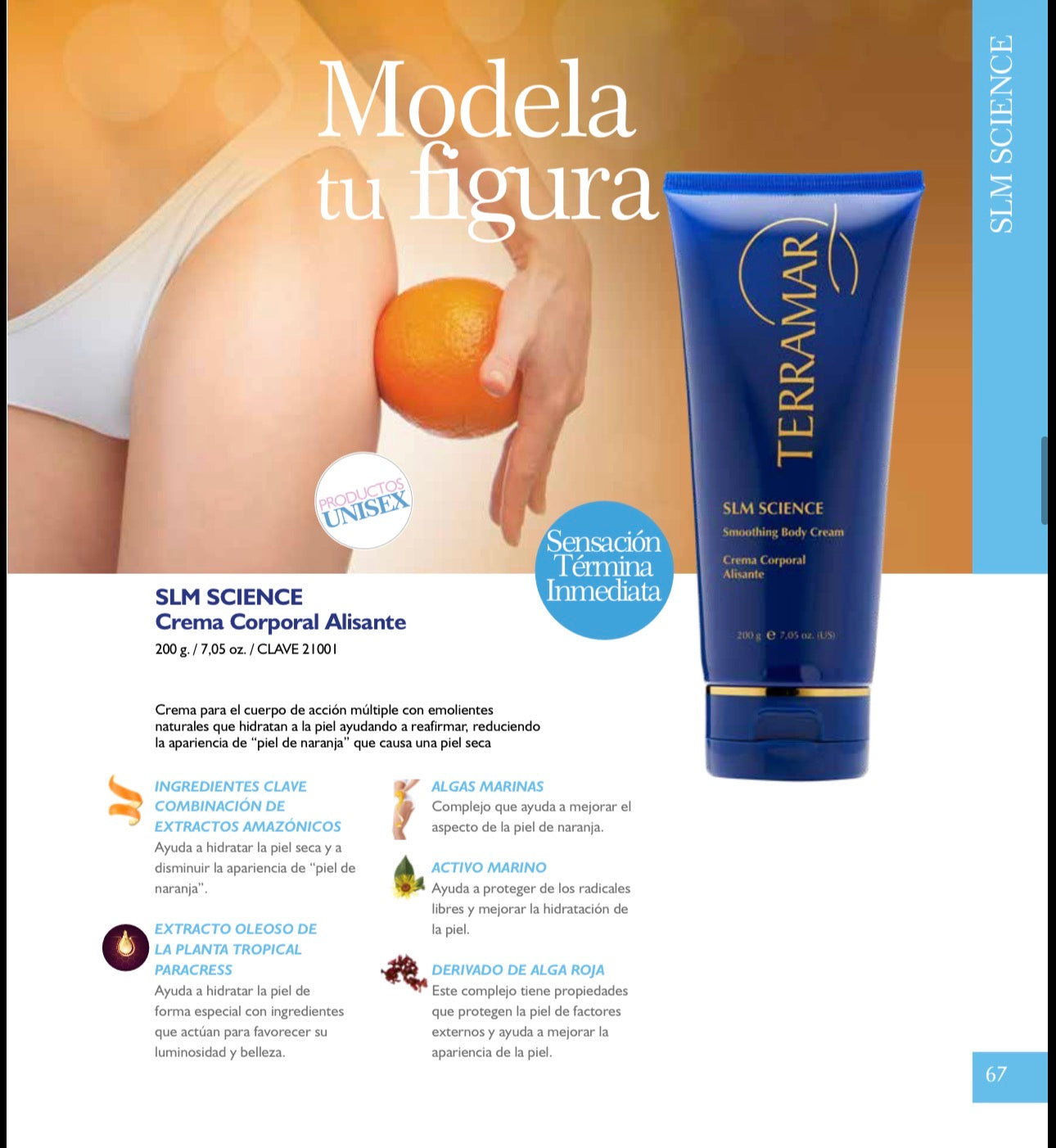 SLM Science Crema Corporal Alisante de Terramar