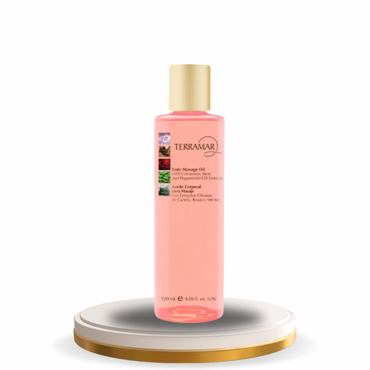 Aceite Corporal para Masaje con Extractos Oleosos de Canela, Rosas y Menta de Terramar