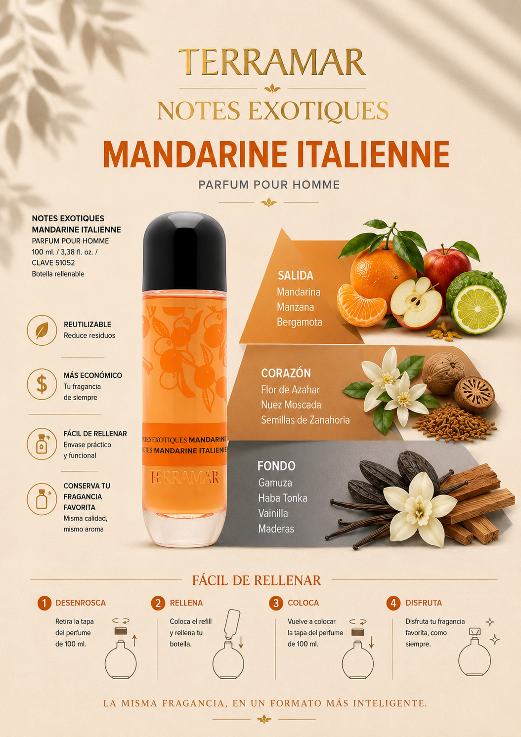 Refill Notes Exotiques Mandarine Italienne | Terramar