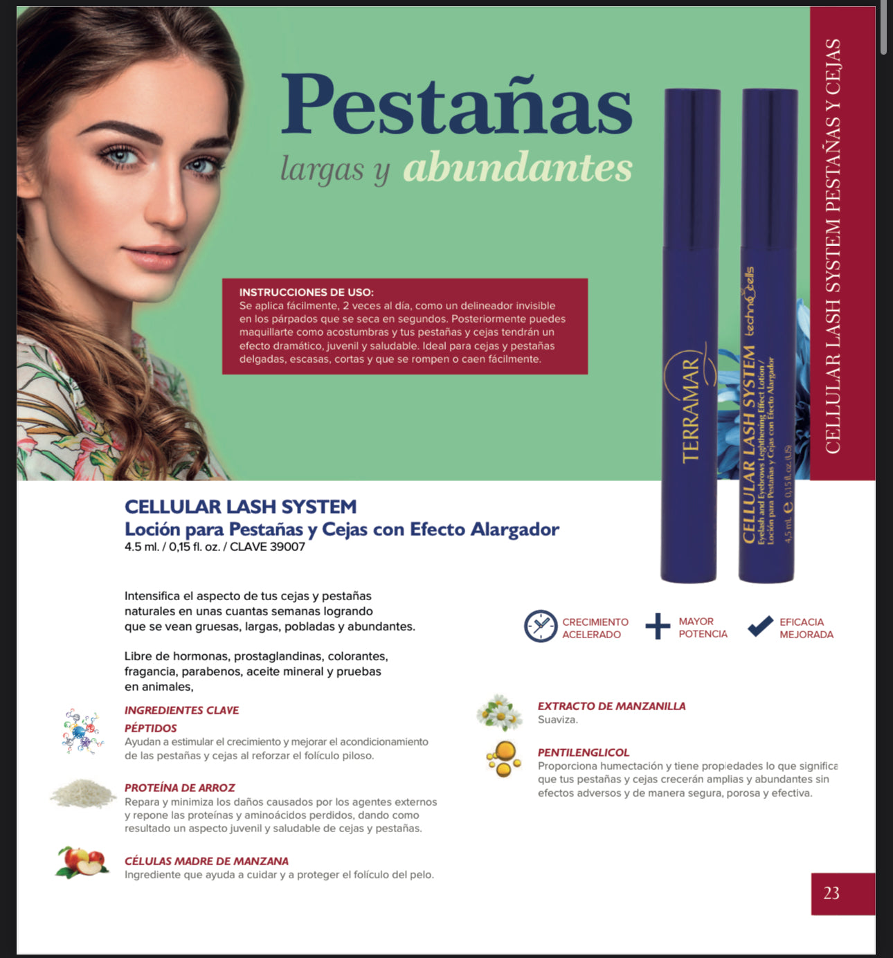 CELLULAR LASH SYSTEM Loción para Pestañas y Cejas con Efecto Alargador