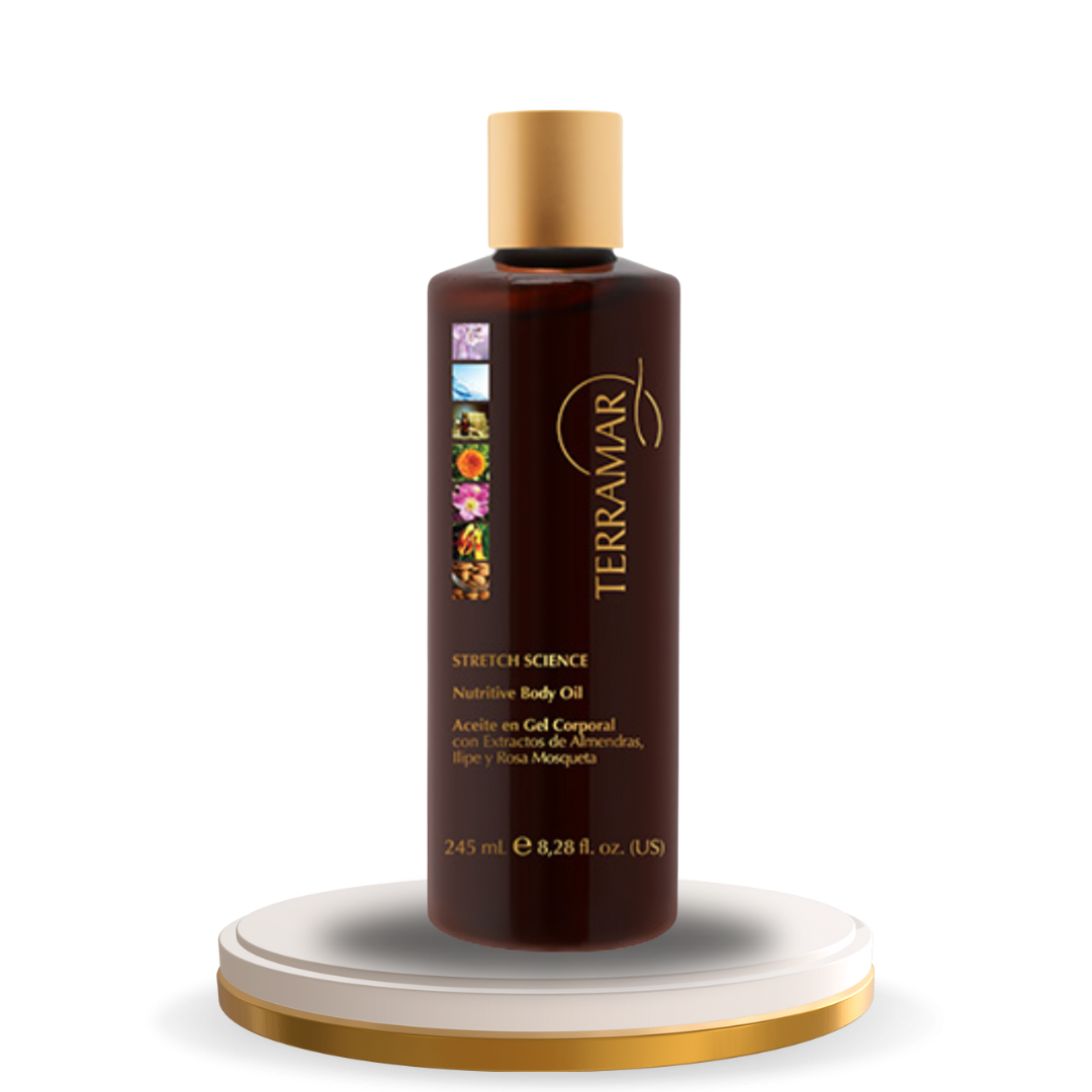 Stretch Science Aceite en Gel Corporal con Extractos de Almendras, Ilipe y Rosa Mosqueta de Terramar