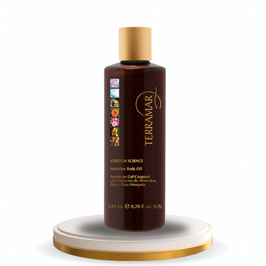 Stretch Science Aceite en Gel Corporal con Extractos de Almendras, Ilipe y Rosa Mosqueta de Terramar