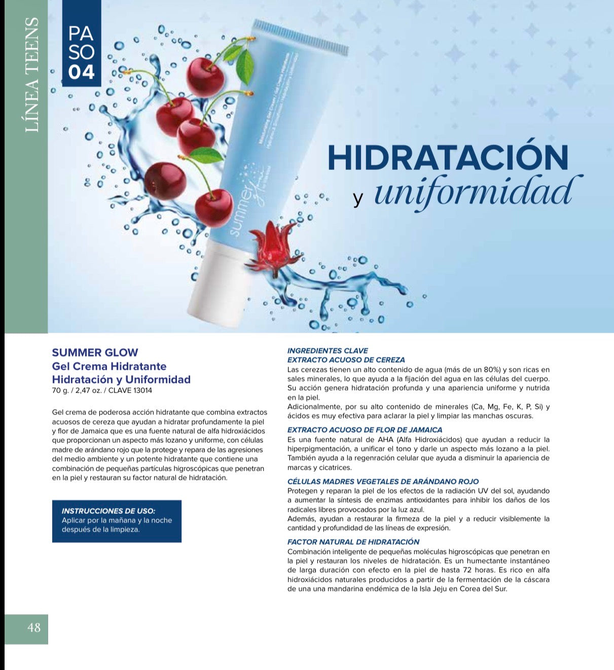 Summer Glow Gel Crema Hidratante Hidratación y Uniformidad de Terramar -                                             Paso 4