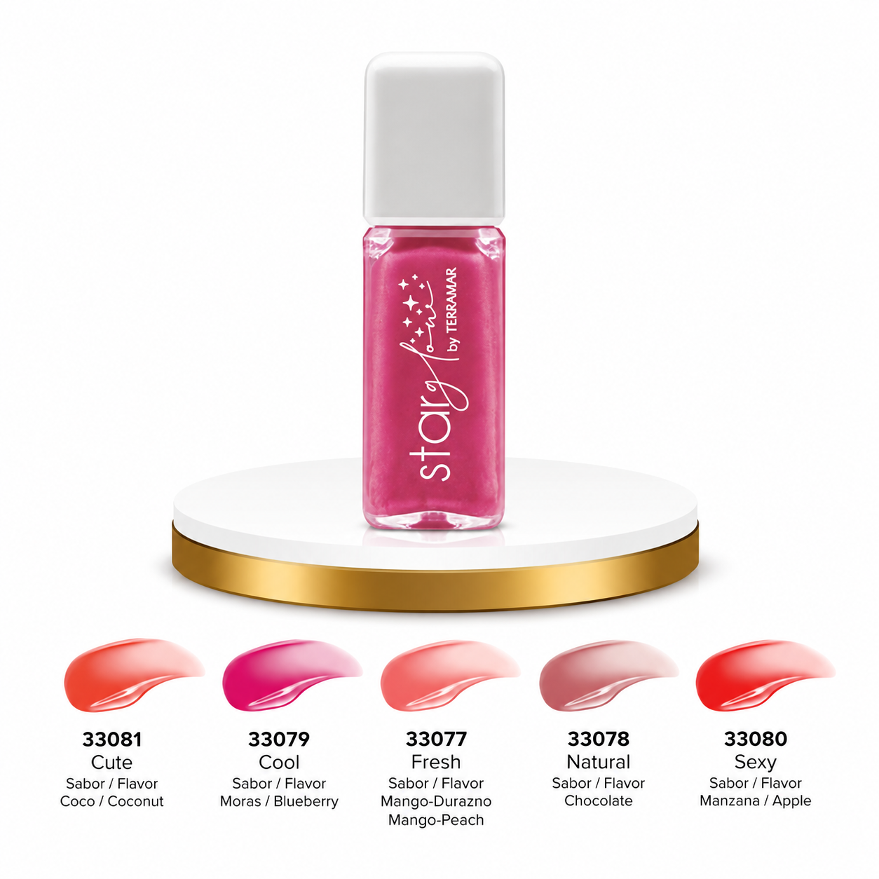 Star Glow Lip Plumping Gloss Oil by Terramar | Brillo Labial Oleoso Efecto Volumen