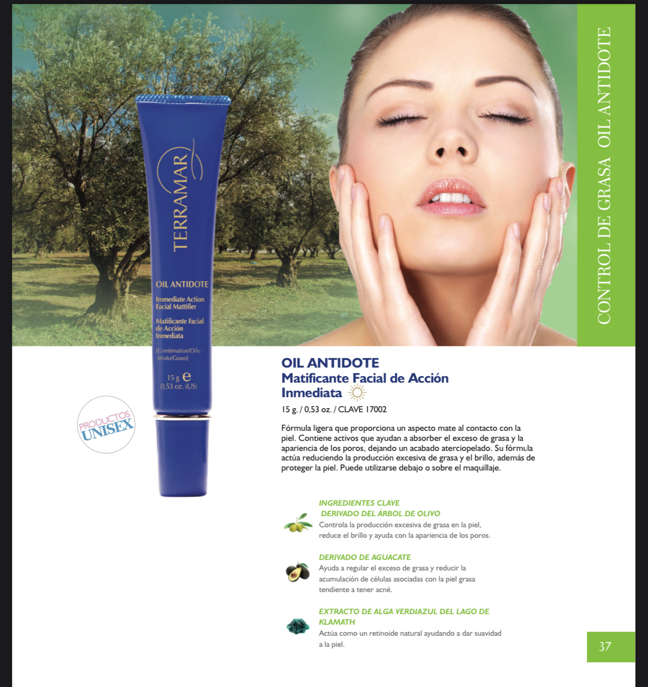 OIL ANTIDOTE Matificante Facial de Acción Inmediata