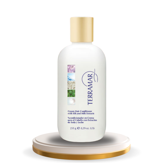 Acondicionador en Crema para el Cabello con Extractos de Seda y Leche - Terramar 8,29 oz.