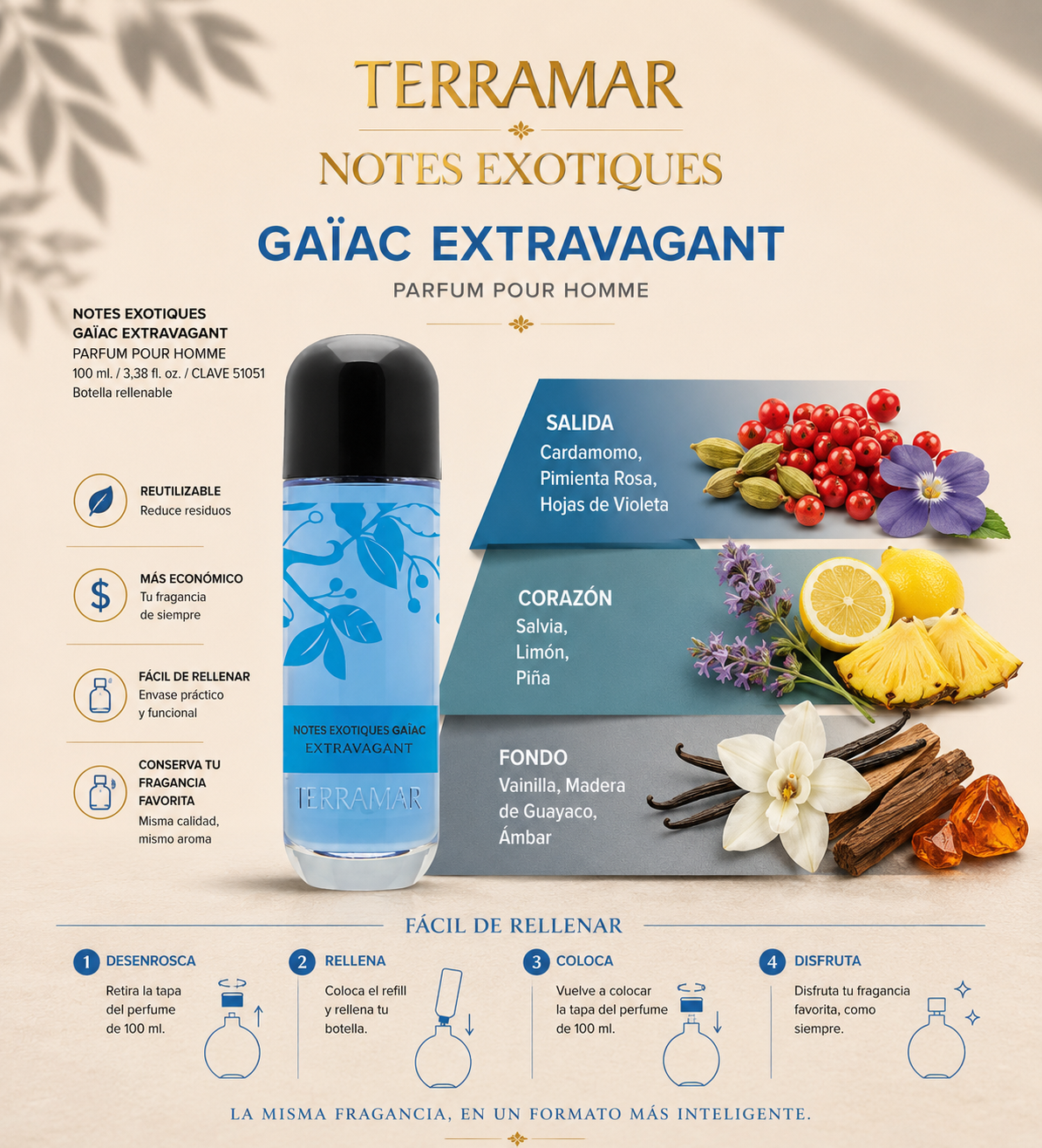 Refill Notes Exotiques Gaïac Extravagant | Terramar
