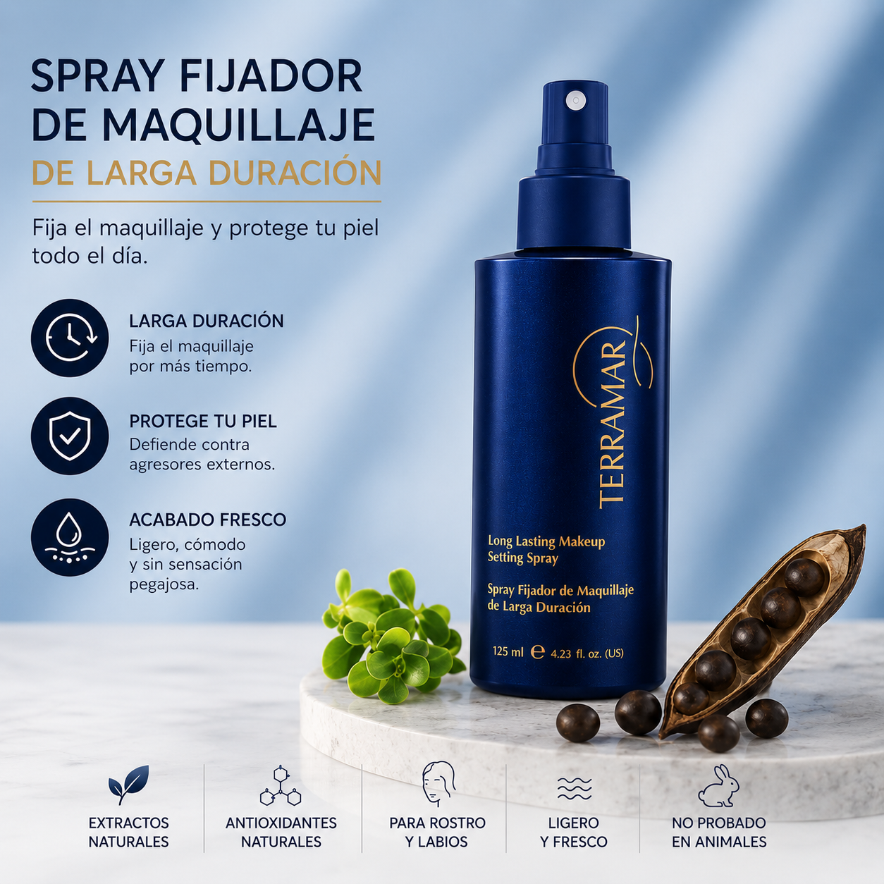 Spray Fijador de Maquillaje de Larga Duración | Terramar