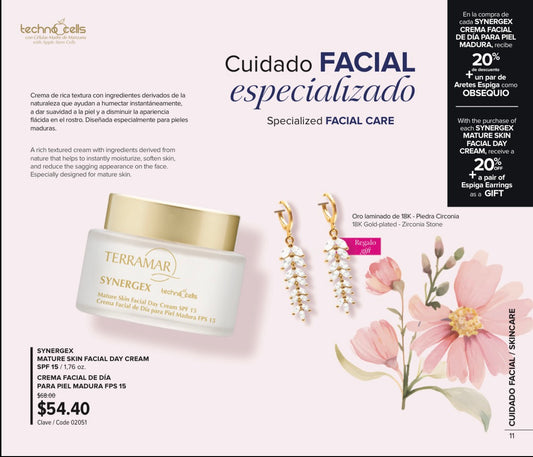 Synergex Crema Facial de Día para Piel Madura FPS 15