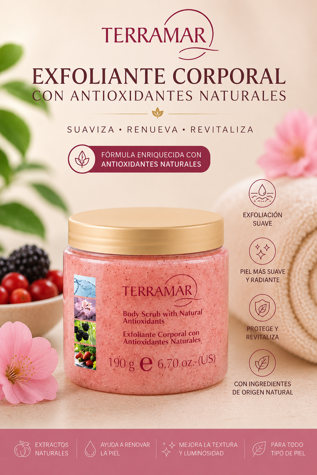 Exfoliante Corporal con Antioxidantes Naturales | Terramar