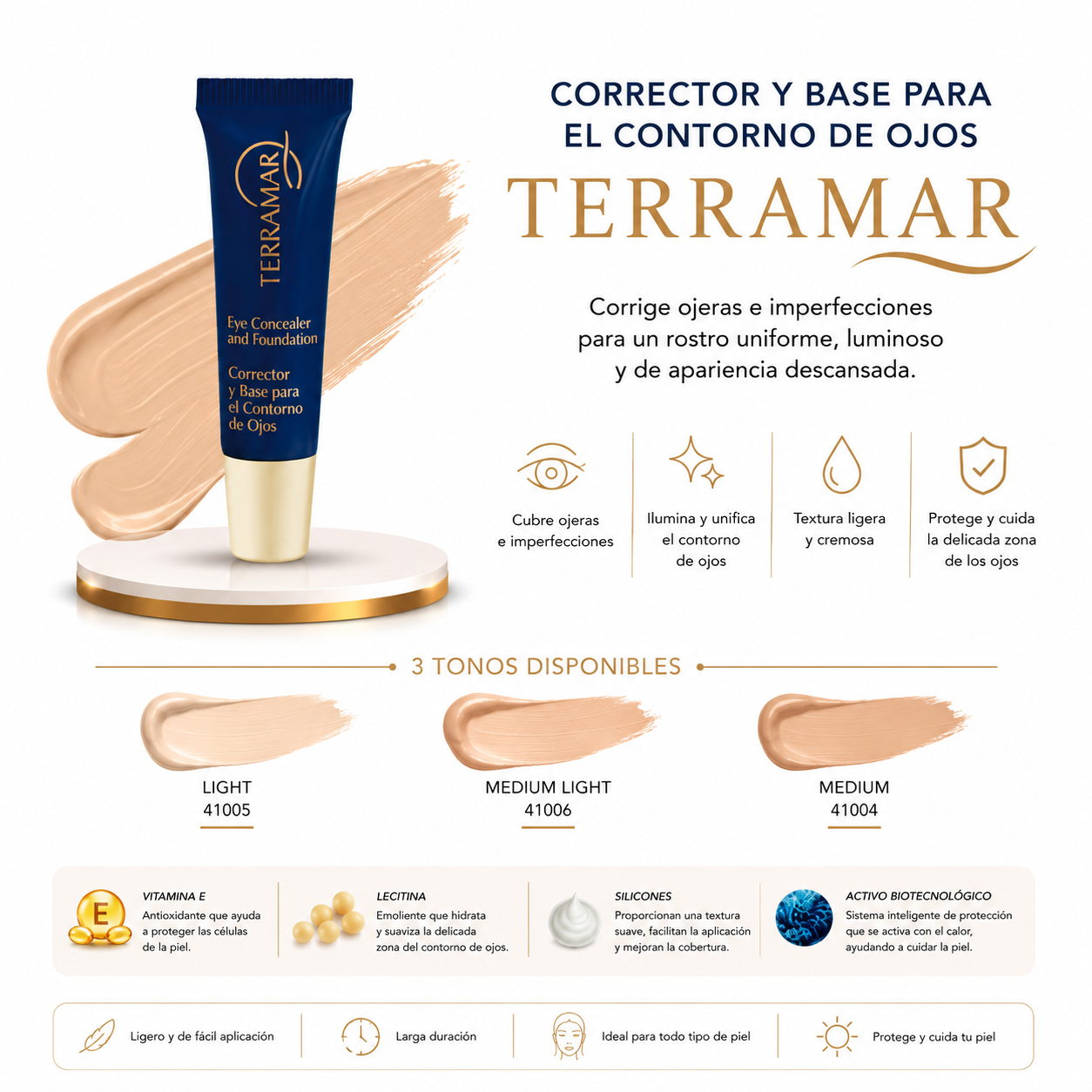 Corrector y Base para el Contorno de Ojos | Terramar