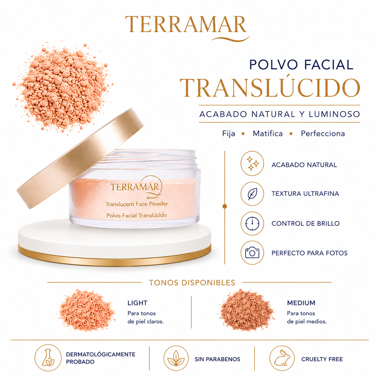 Polvo Facial Translúcido | Terramar