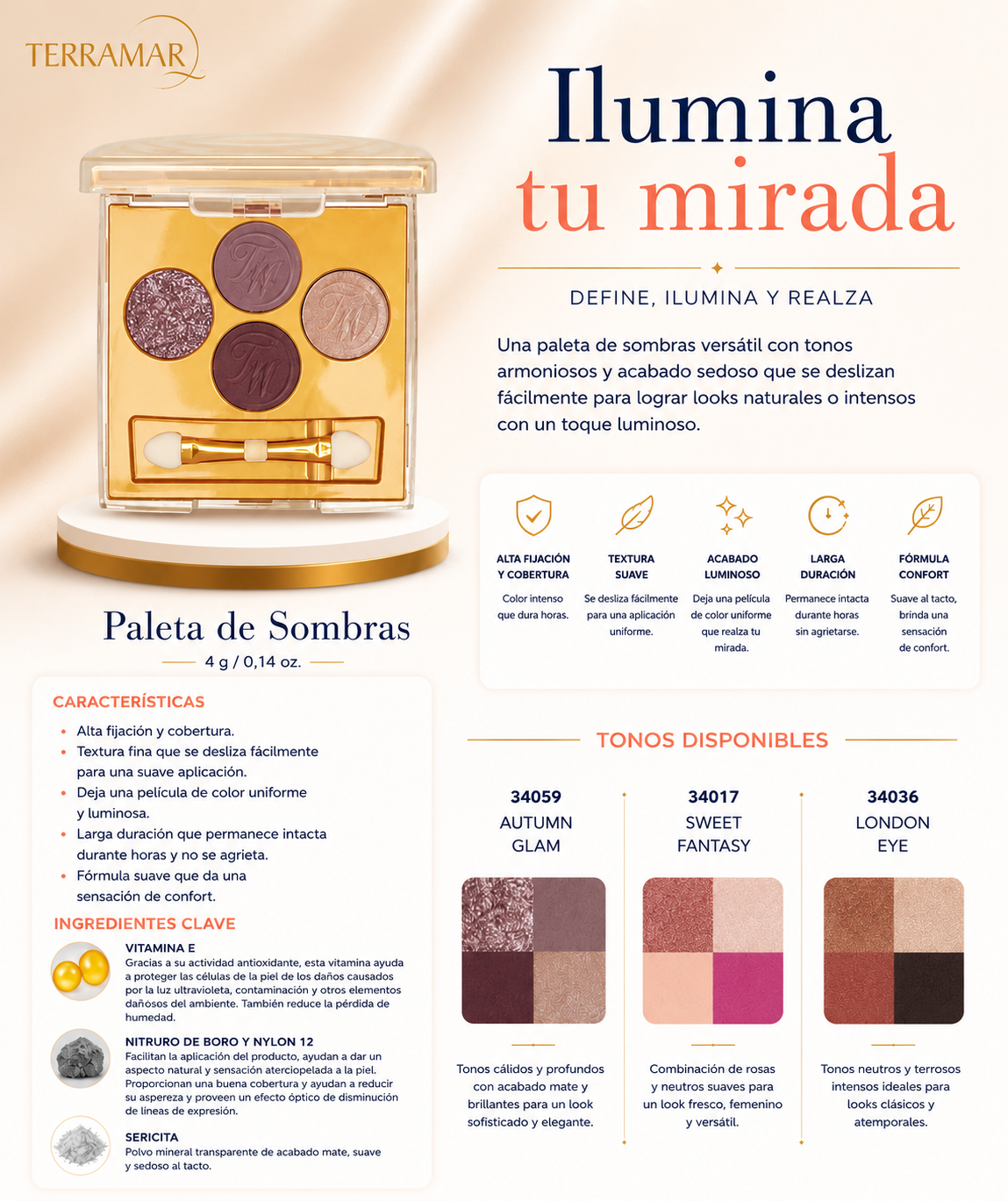 Paleta de Sombras Autumn Glam | Terramar