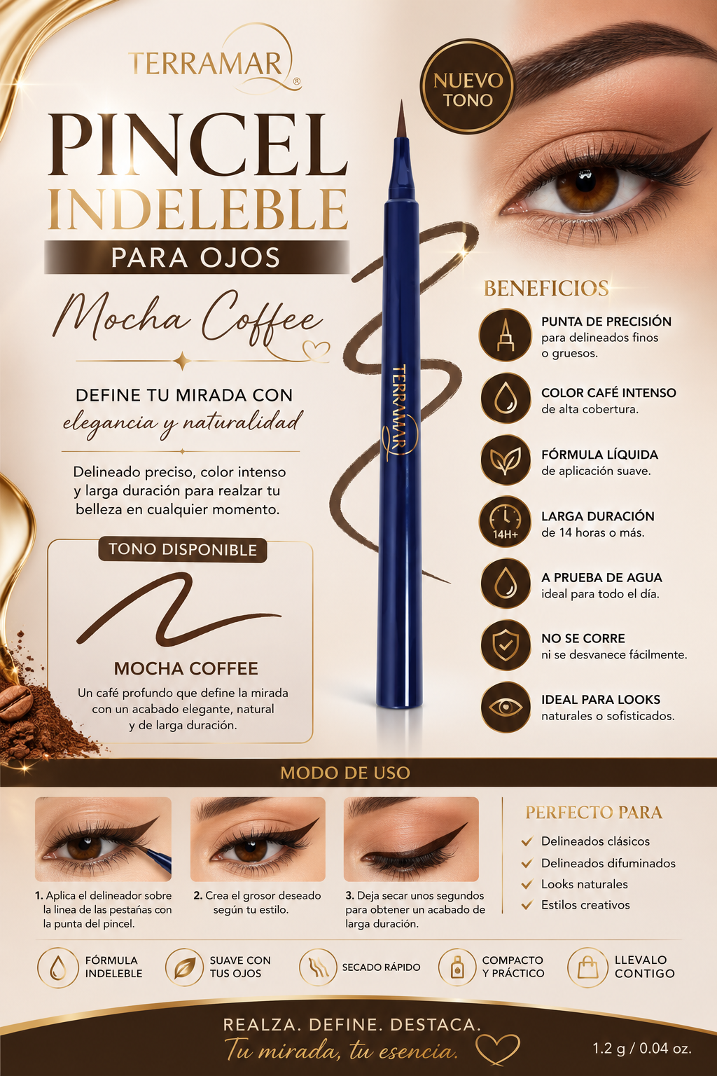 Pincel Indeleble para Ojos – Mocha Coffee