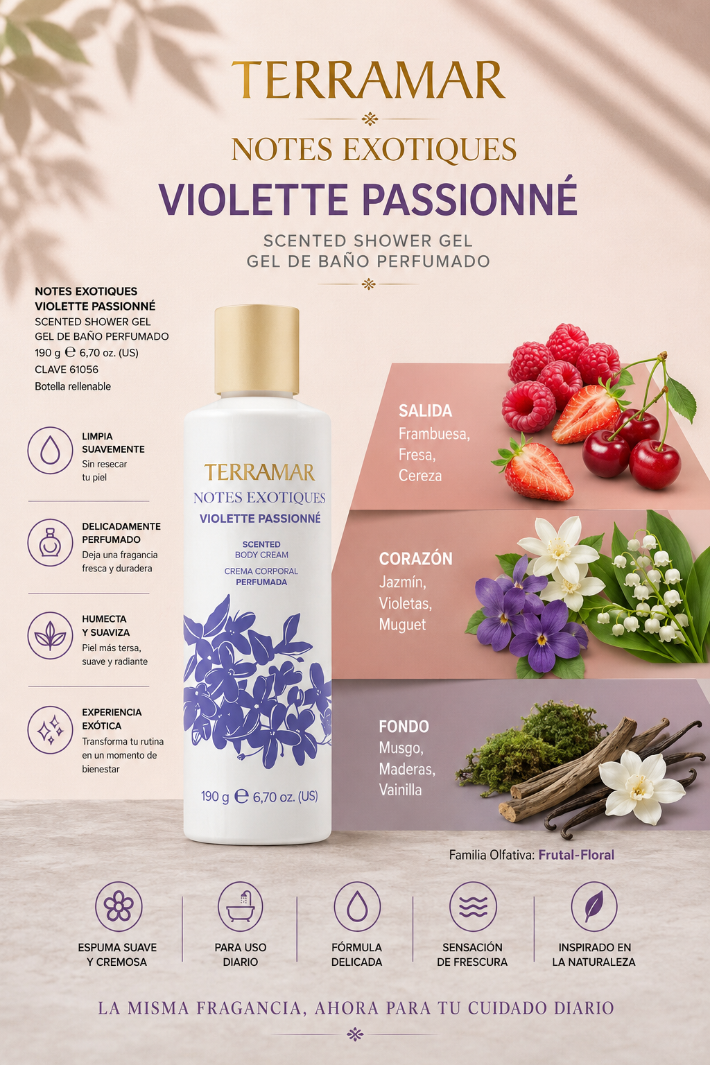 Gel de Baño Perfumado Notes Exotiques Violette Passionné | Terramar