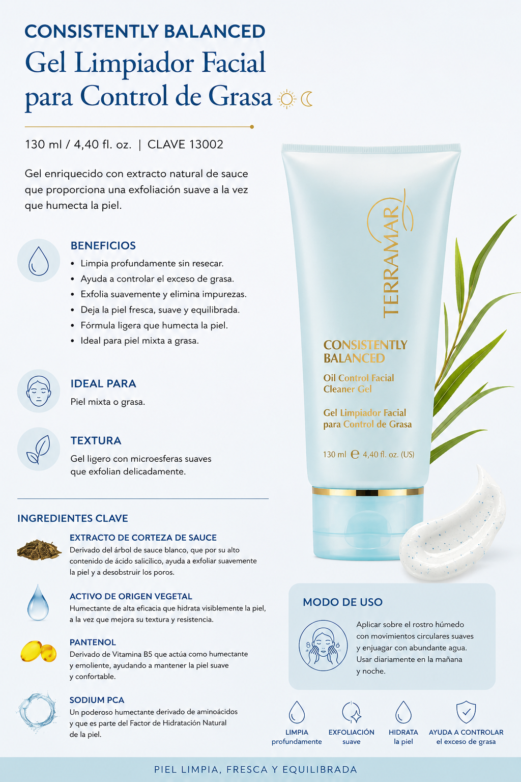 Consistently Balanced Gel Limpiador Facial para Control de Grasa