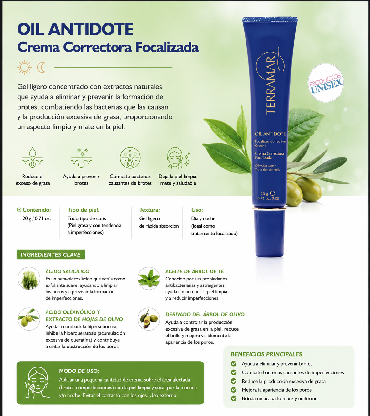 OIL ANTIDOTE Crema Correctora Focalizada