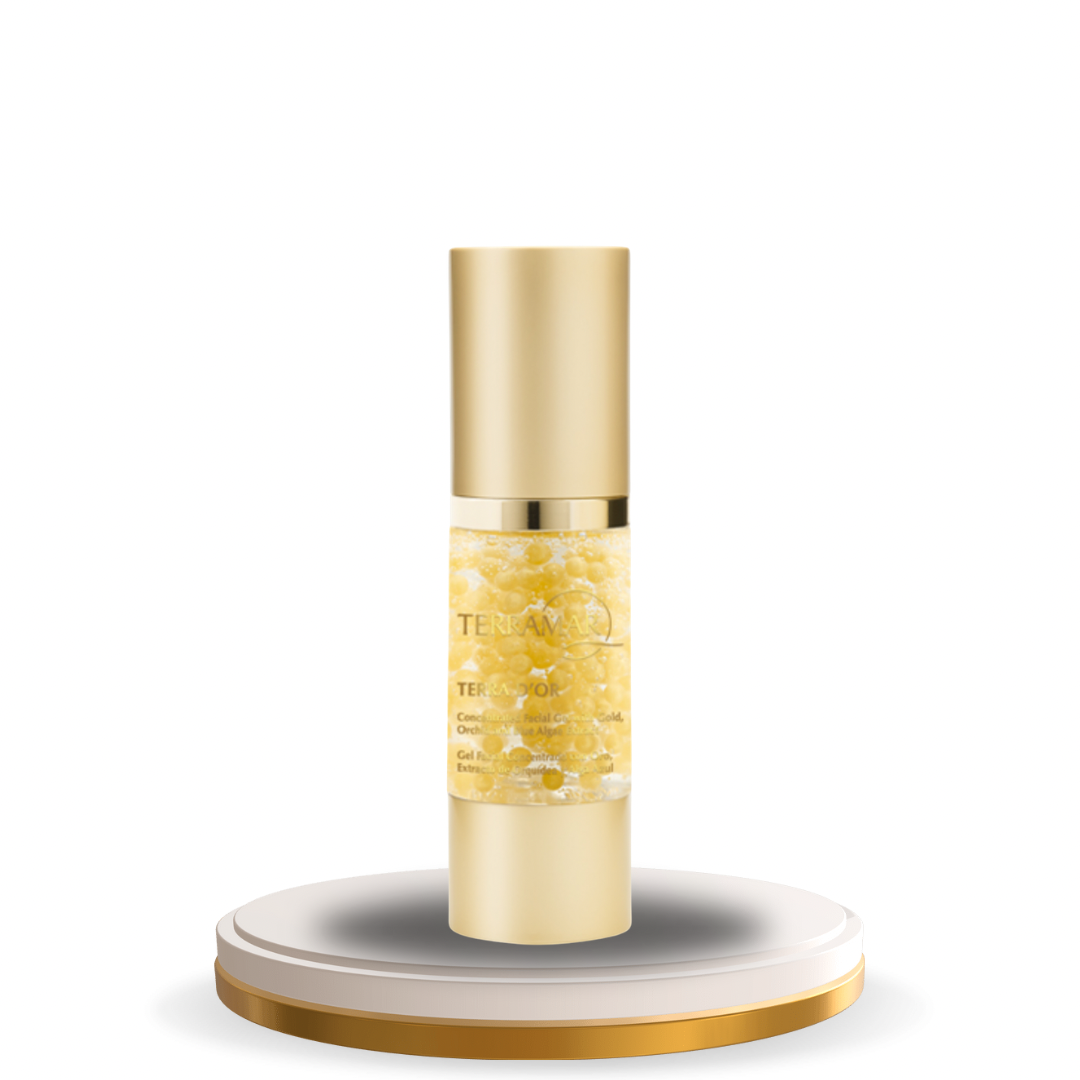 TERRA D’OR Gel Facial Concentrado con Oro, Extracto de Orquídea y Alga Azul